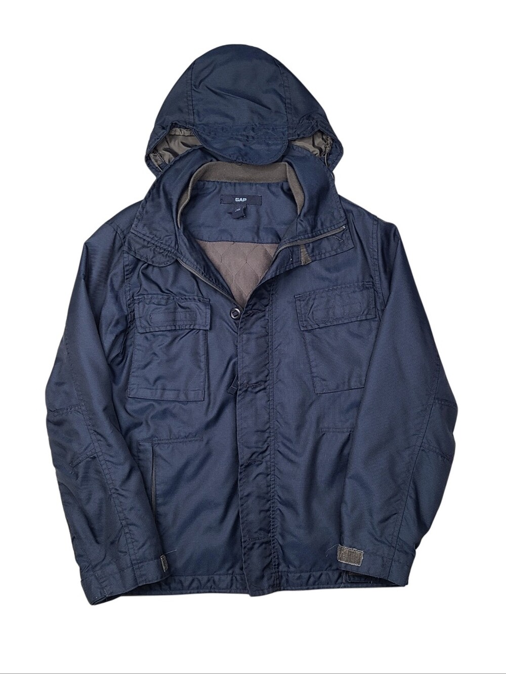 RARE Vtg Gap Y2K Tactical Swat Team Military Spec Jacket Size M Navy Blue Lined